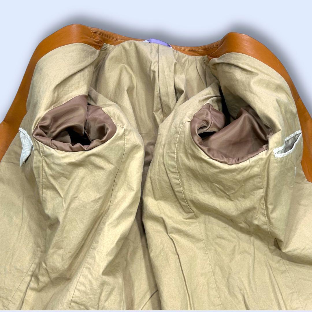 Paul Smith ポールスミス テーラードジャケット 羊革 キャメル