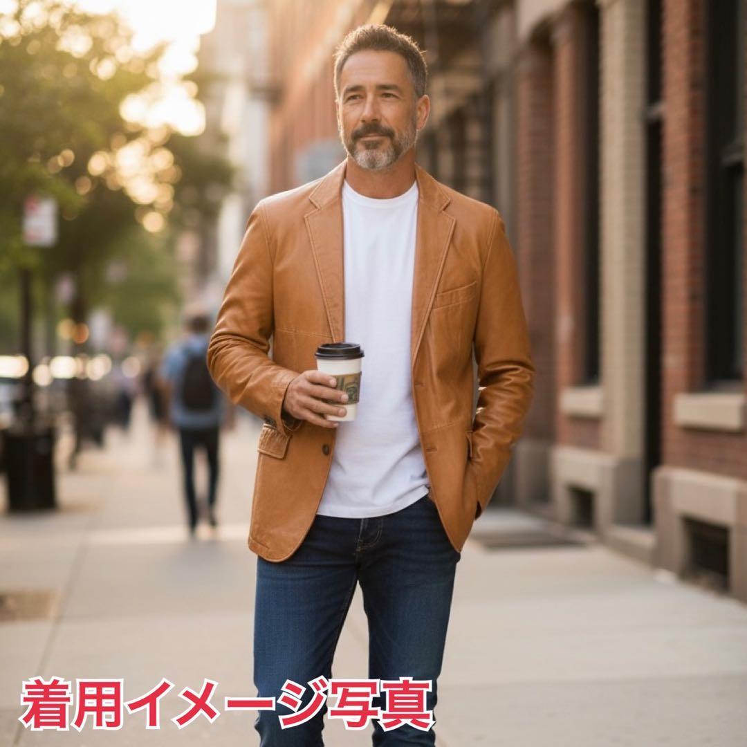 Paul Smith ポールスミス テーラードジャケット 羊革 キャメル