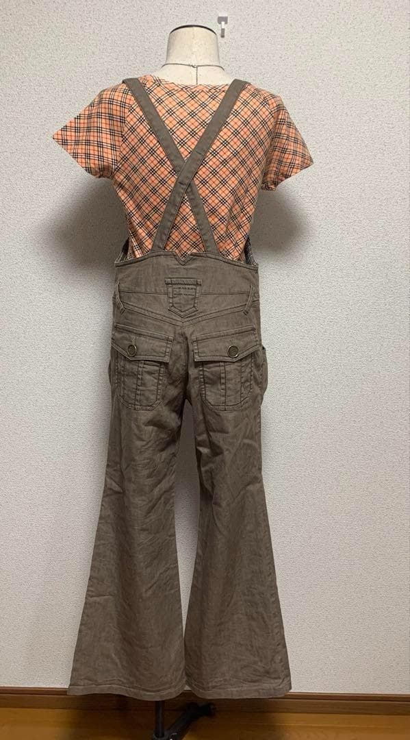 バーバリーブルーレーベル オーバーオール セレブ 高級 騎士 刺繍 ナイトホース