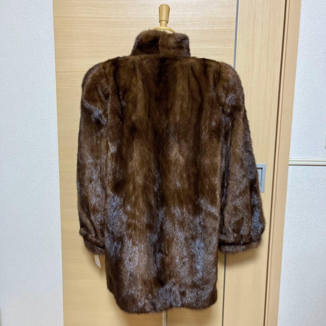 【美品】ミンク茶色 コート SAGA Belle vison タグ付