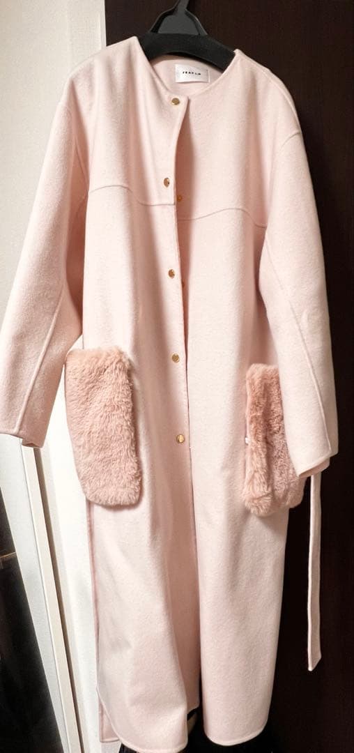 FRAY ID フレイ アイディー　ファーポケットリバーコート　ピンク 1