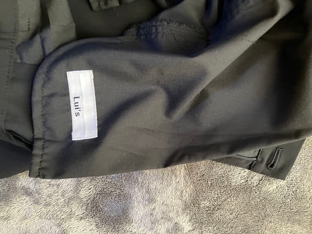 Lui's サイドスリットフレアパンツ ブラック