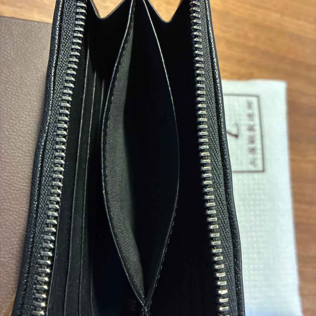【希少】土屋鞄 アルマス スマートLファスナー　ブラック 折り財布