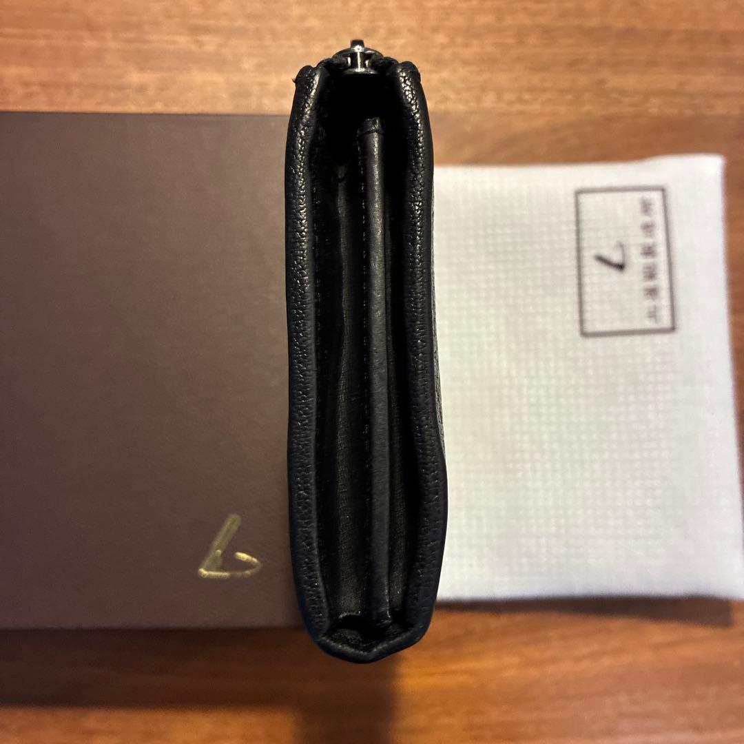 【希少】土屋鞄 アルマス スマートLファスナー　ブラック 折り財布