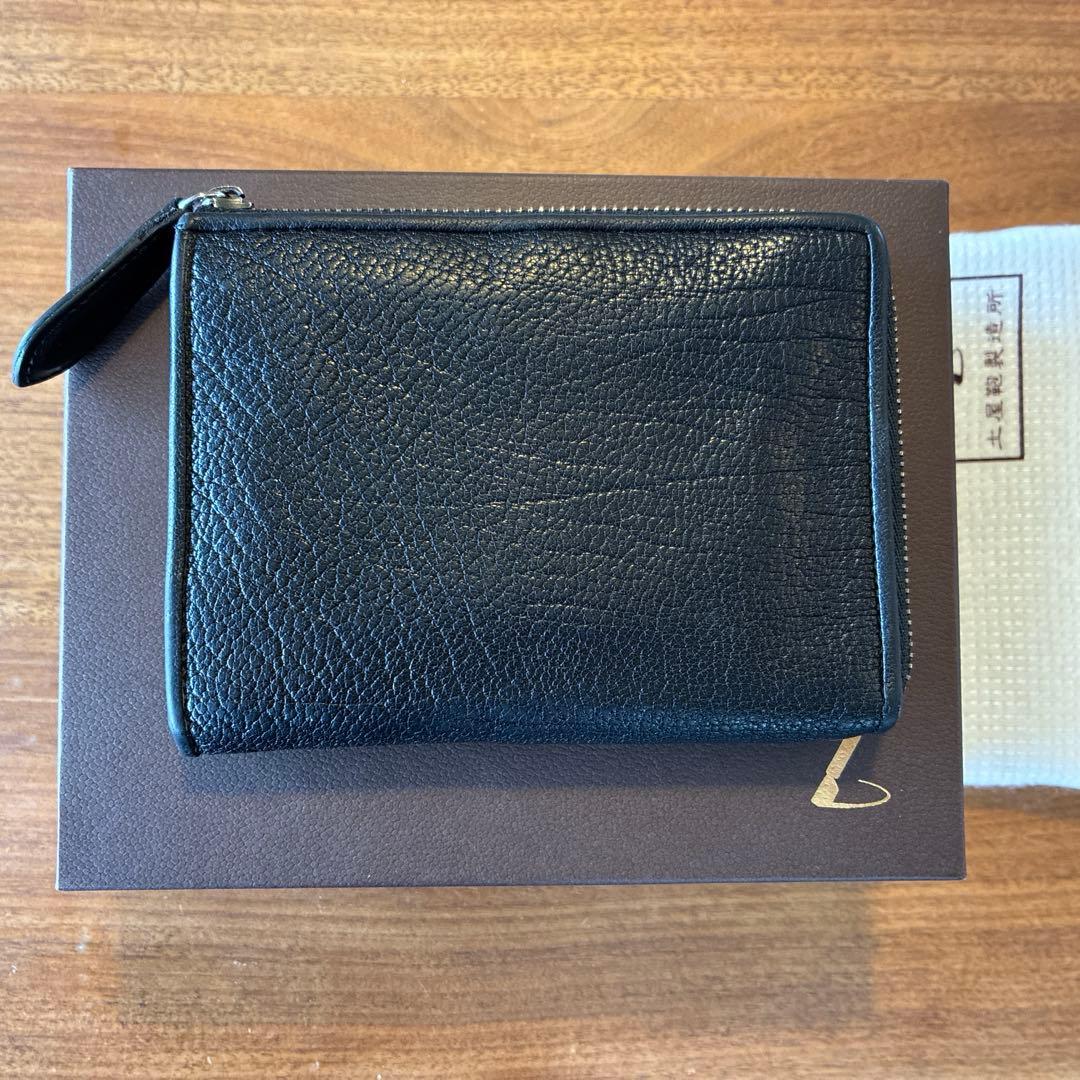 【希少】土屋鞄 アルマス スマートLファスナー　ブラック 折り財布