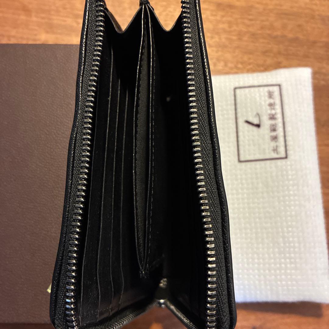 【希少】土屋鞄 アルマス スマートLファスナー　ブラック 折り財布