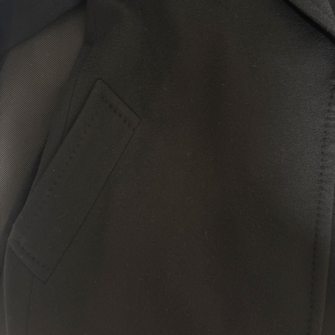 M-premierBLACK カシミヤロングコート