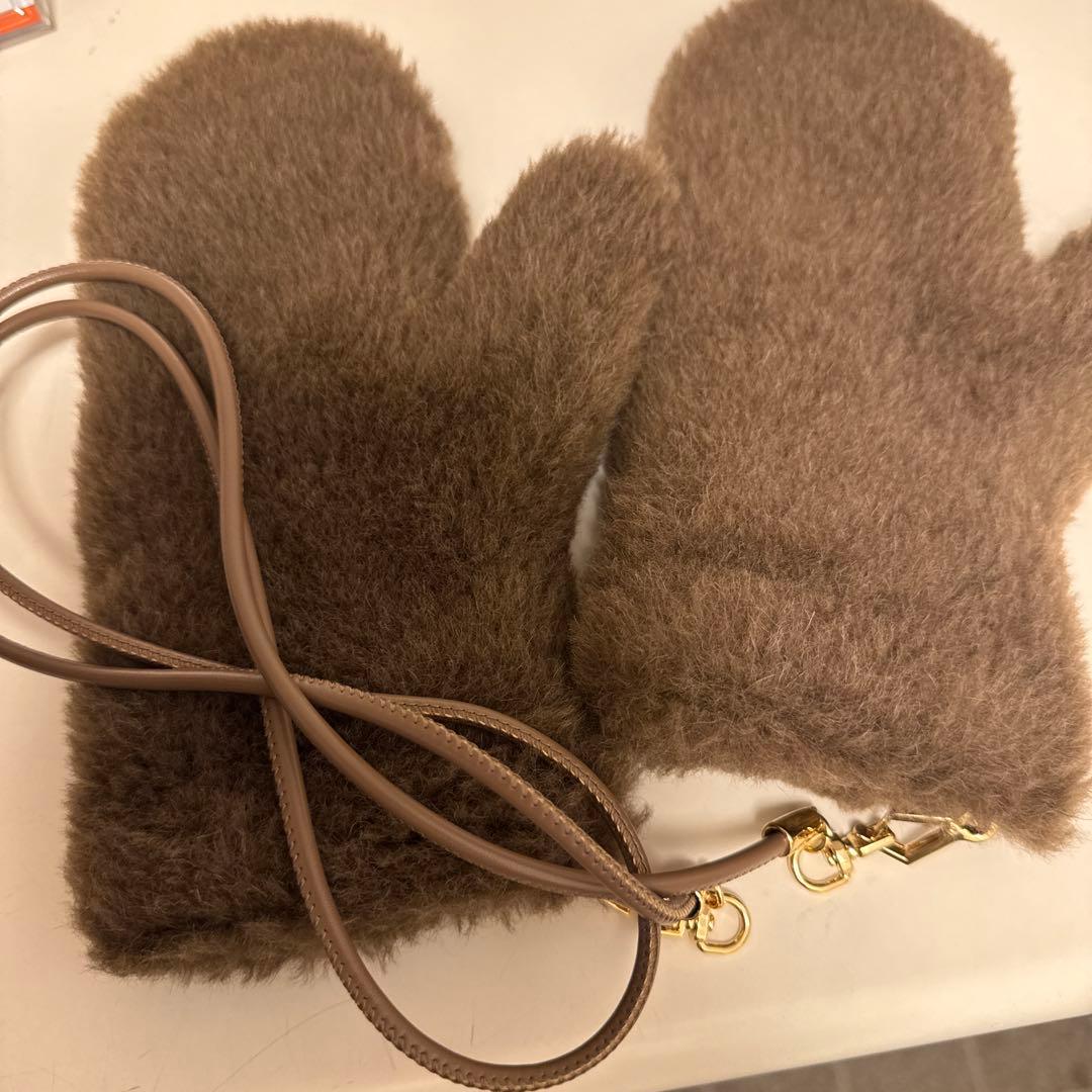 Max Mara ブラウン ミトン 手袋 S-M