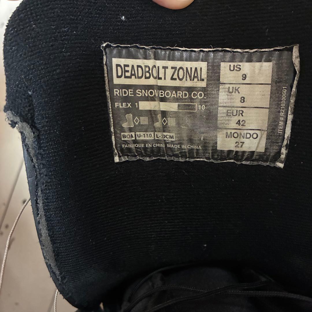 RIDE DEADBOLT 27cm 2 boa カービング deemon並