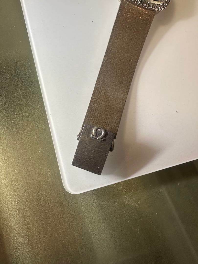 OMEGA 手巻き時計 青文字盤 ストーン装飾　オメガ ジュネーブ