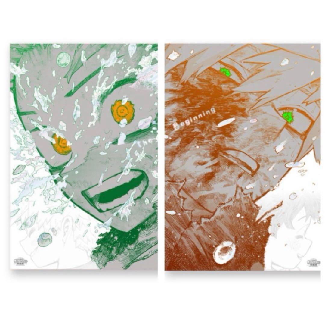 僕のヒーローアカデミア ヒロアカ 原画展 アートポスター 緑谷出久 爆豪勝己