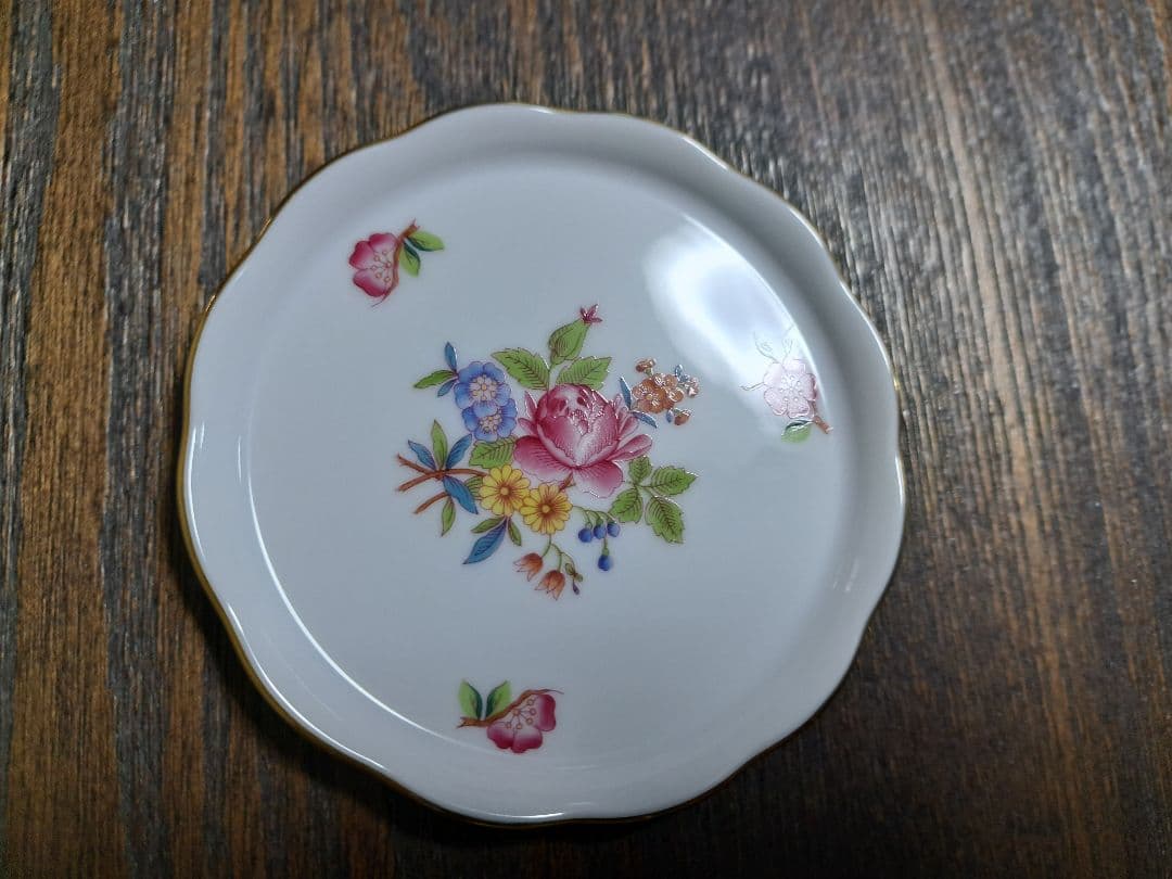 新品　Herend　花柄陶磁器皿5枚セット