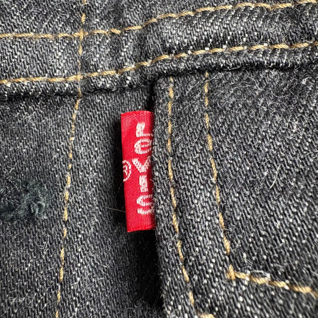 90s Levi's 先染めブラック　デニムトラッカージャケット　w7505