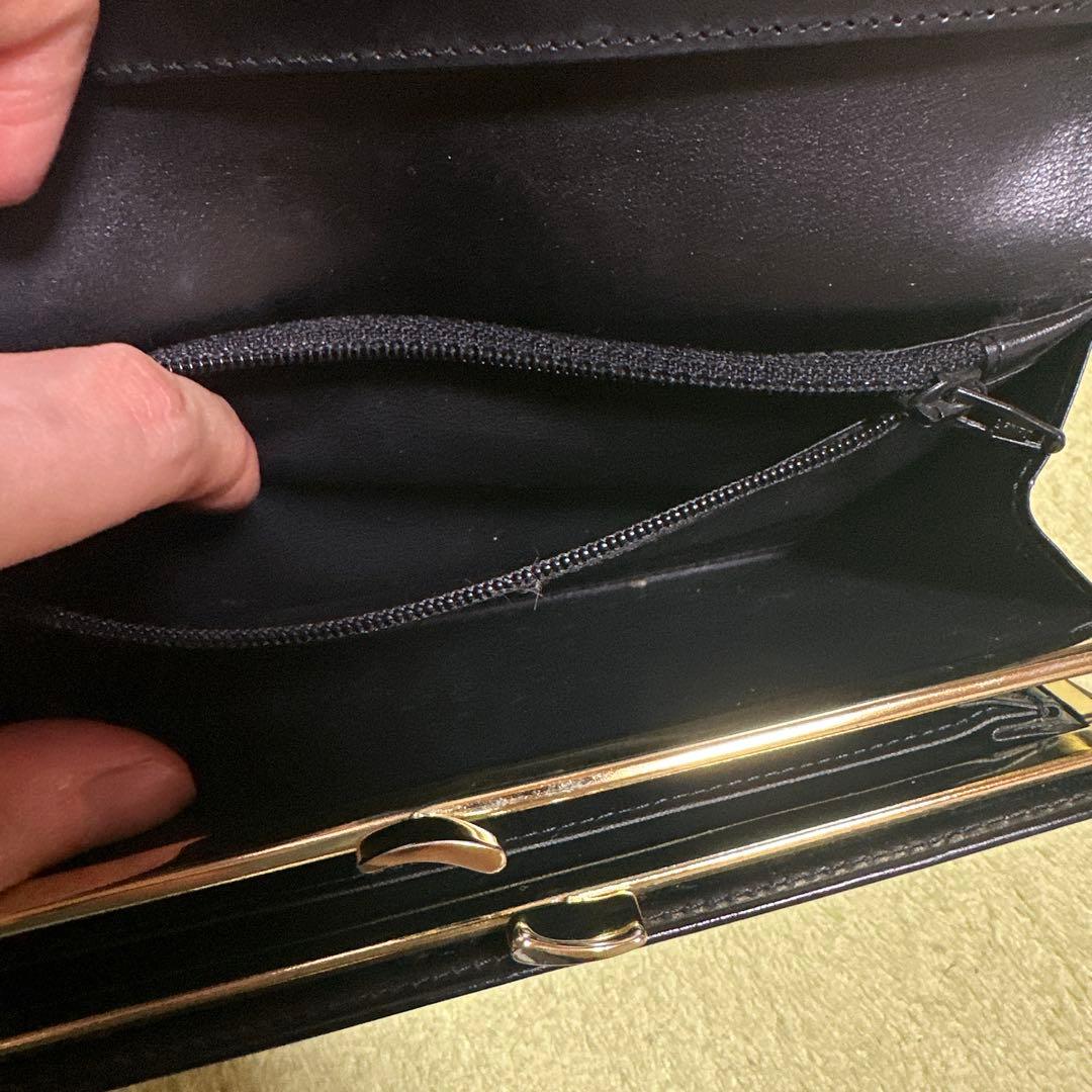 CELINE ダークブラウン ドット柄 長財布