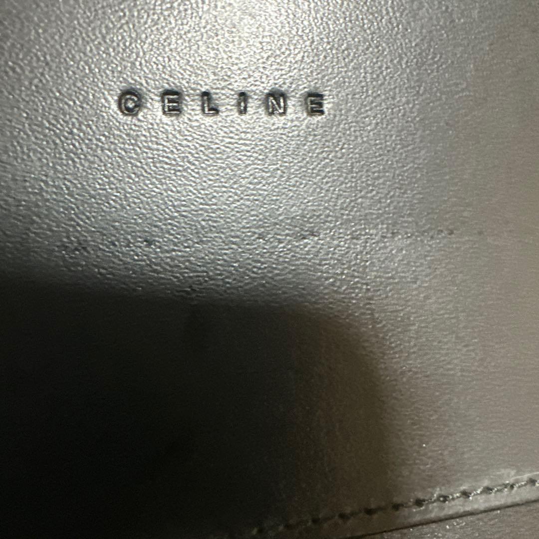 CELINE ダークブラウン ドット柄 長財布