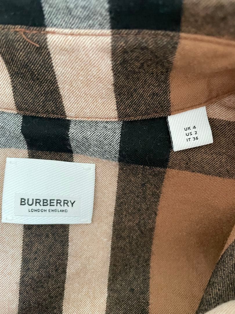 BURBERRY バーバリー 長袖 チェック　 シャツ　ワンピース　ノバチェック
