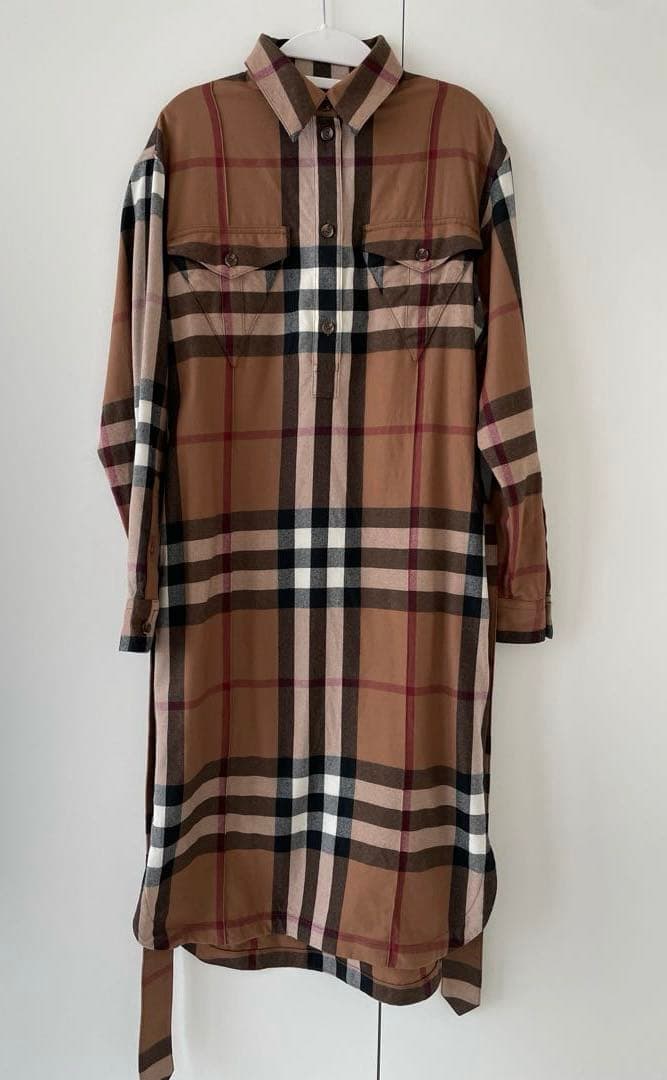 BURBERRY バーバリー 長袖 チェック　 シャツ　ワンピース　ノバチェック
