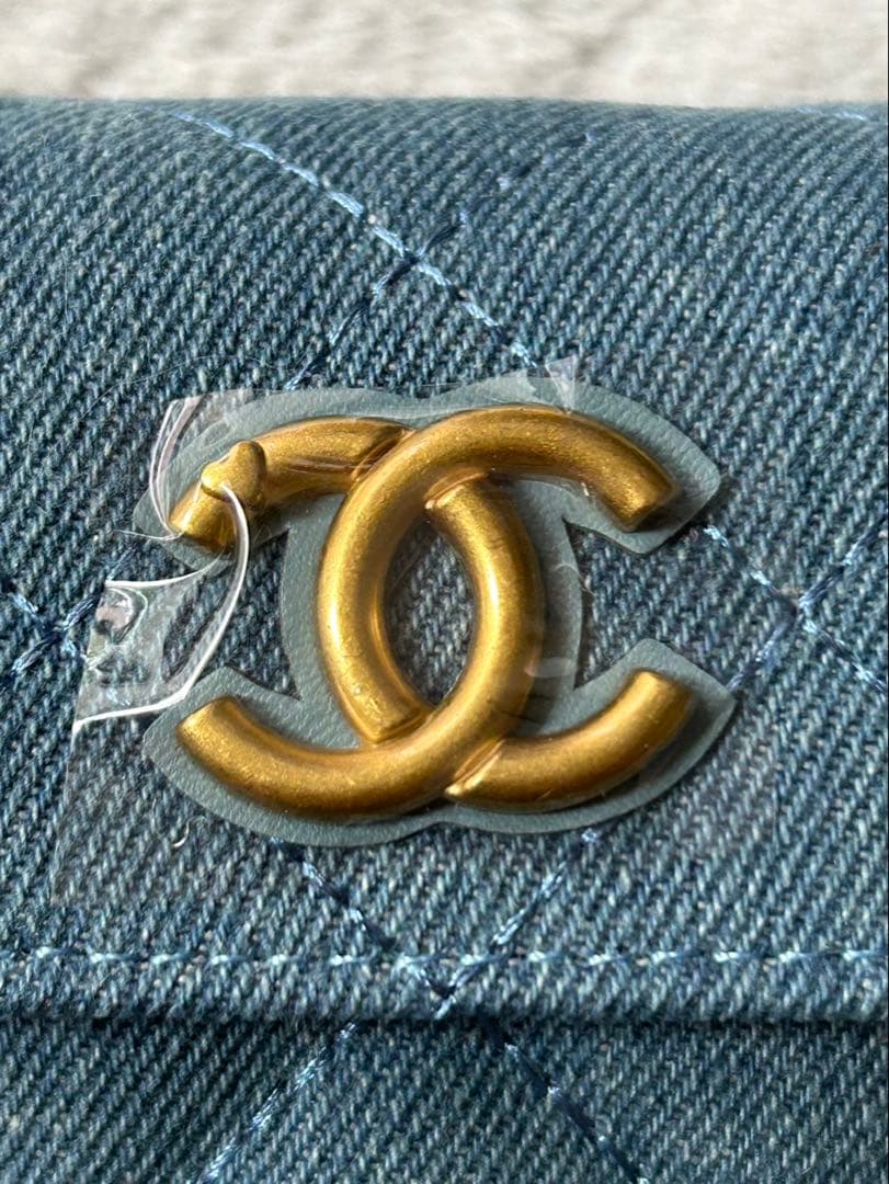 CHANEL ノベルティ チェーン ショルダーバッグ ポシェット デニム