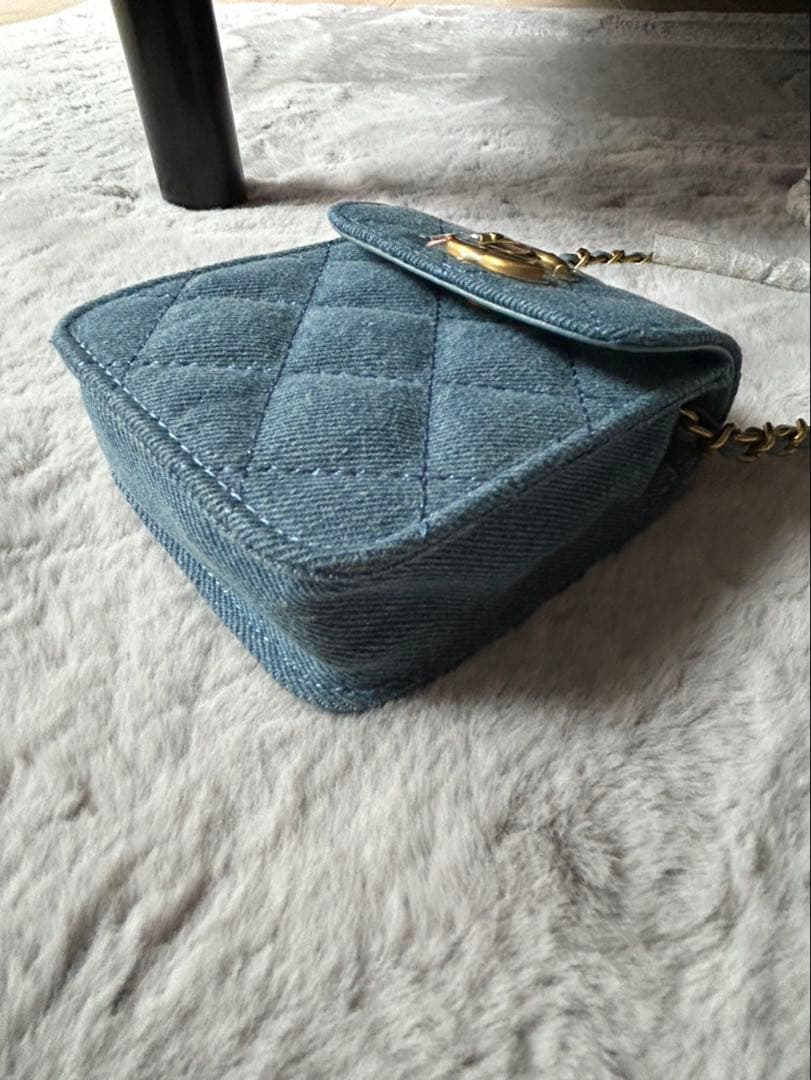 CHANEL ノベルティ チェーン ショルダーバッグ ポシェット デニム