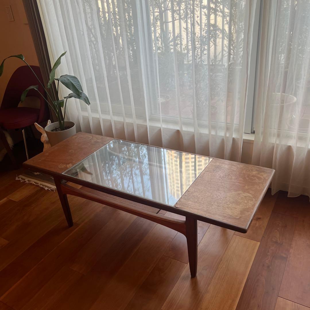 G-plan木製ガラスローテーブル 中型