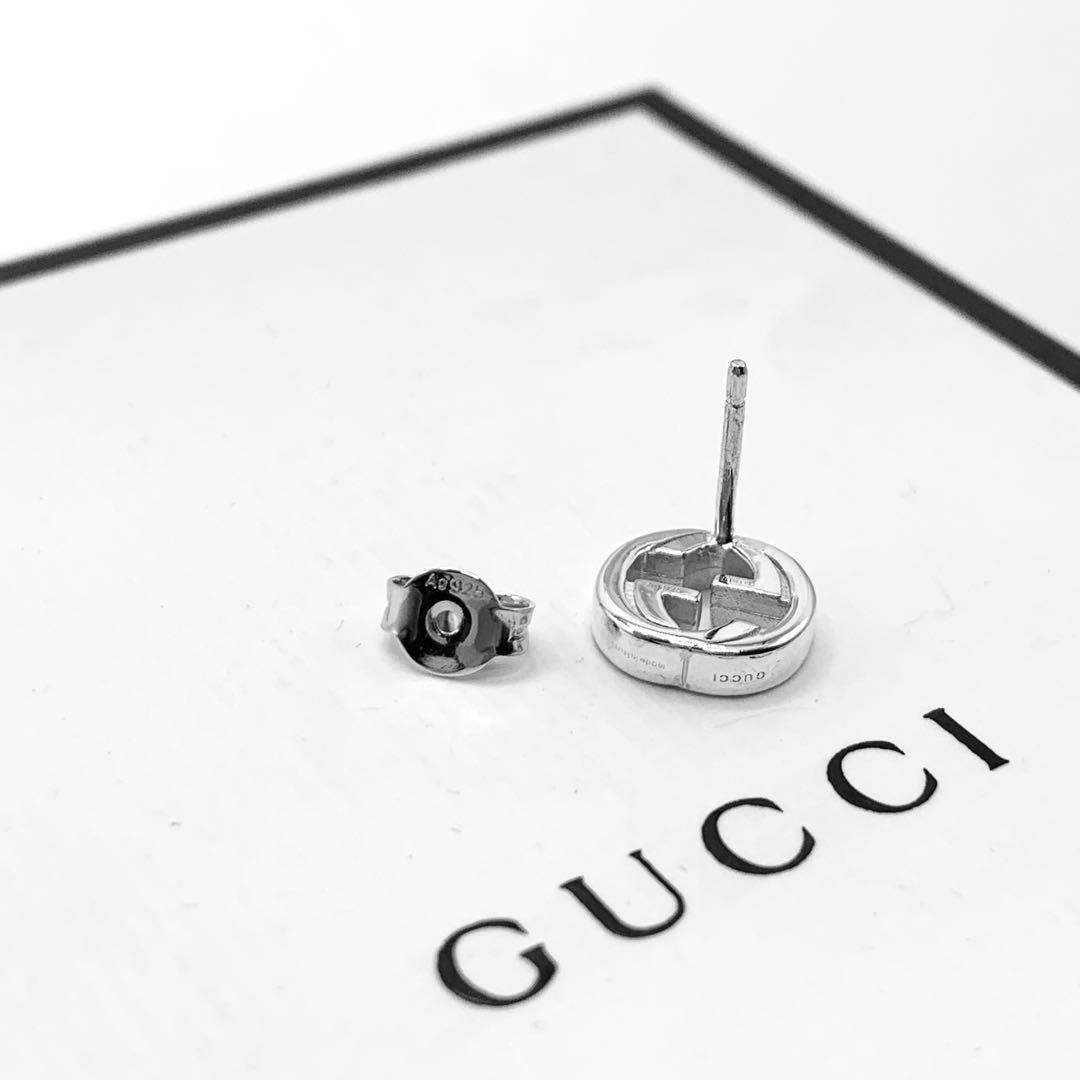 【ほぼ新品】GUCCI ピアス　GG インターロッキングG マ　ダブルG 片耳