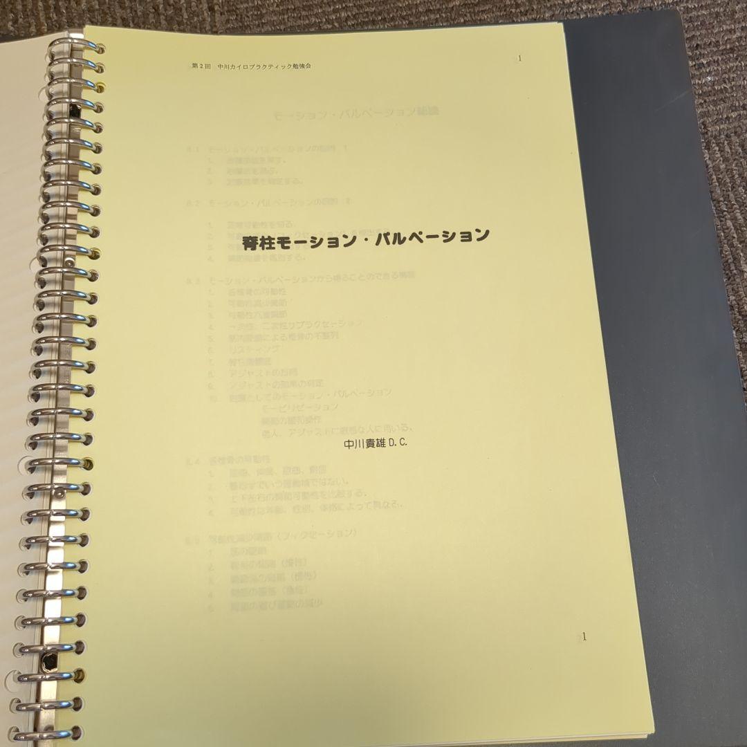 中川貴雄DCセミナー資料計95ページ以上カイロプラクティック