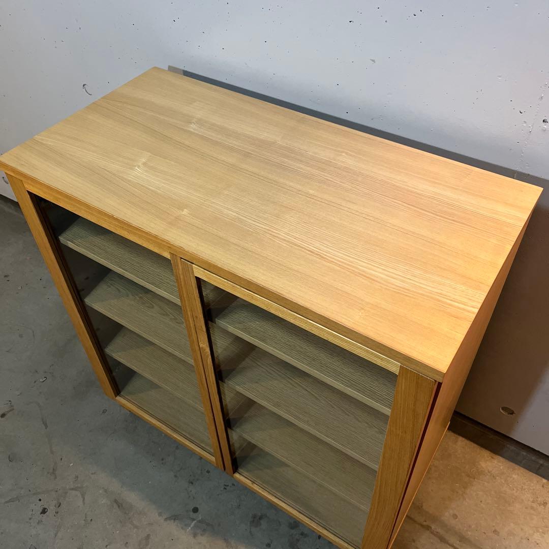 elecca ★無印 オーク材キャビネット・ガラス扉