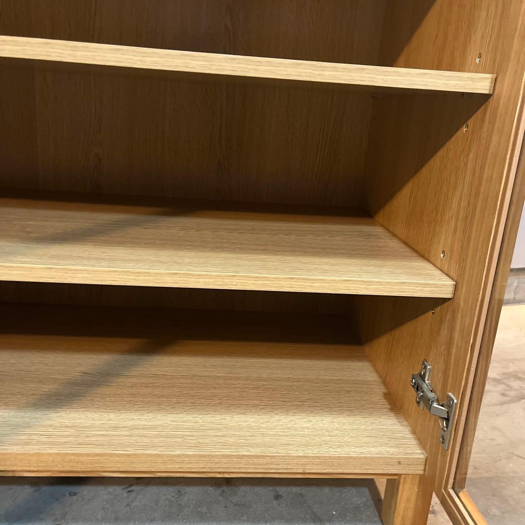 elecca ★無印 オーク材キャビネット・ガラス扉