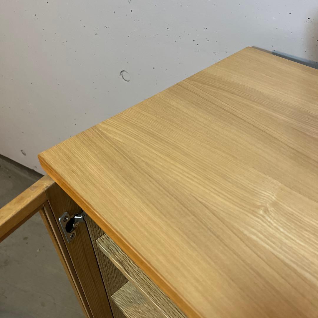 elecca ★無印 オーク材キャビネット・ガラス扉