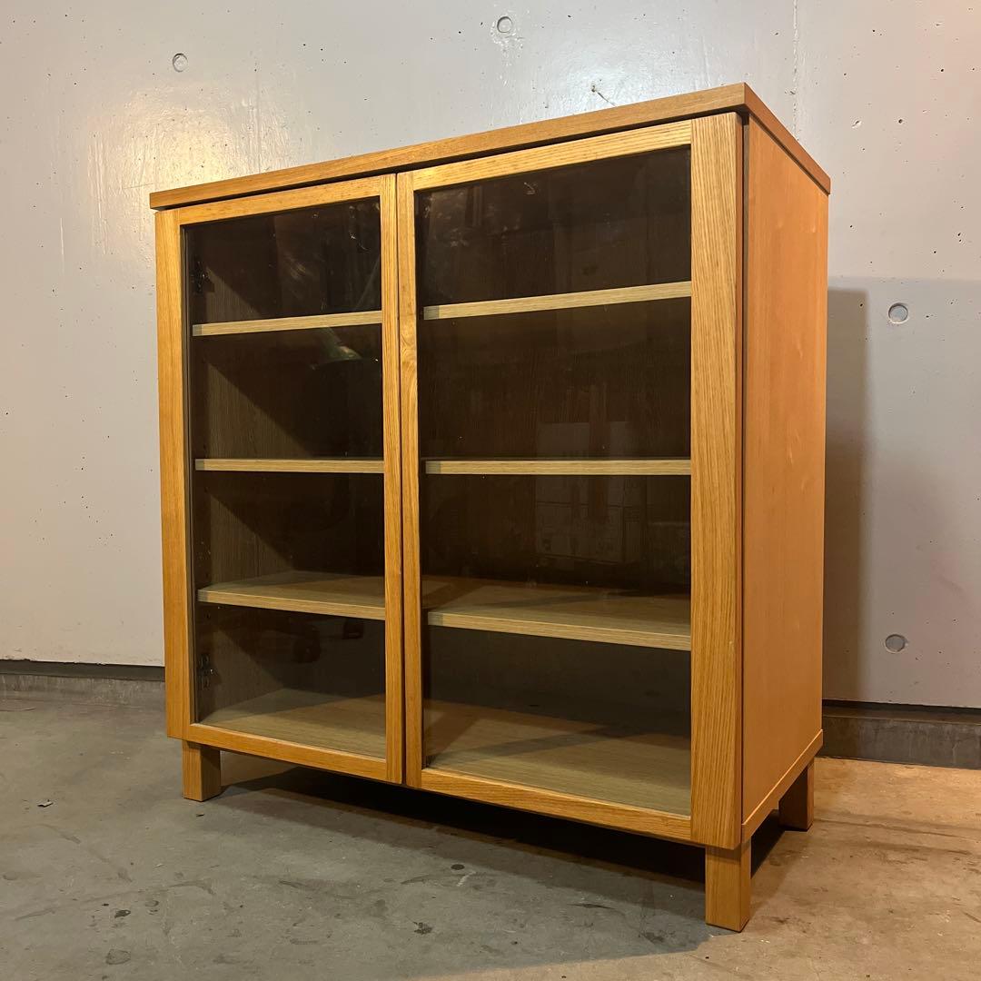 elecca ★無印 オーク材キャビネット・ガラス扉