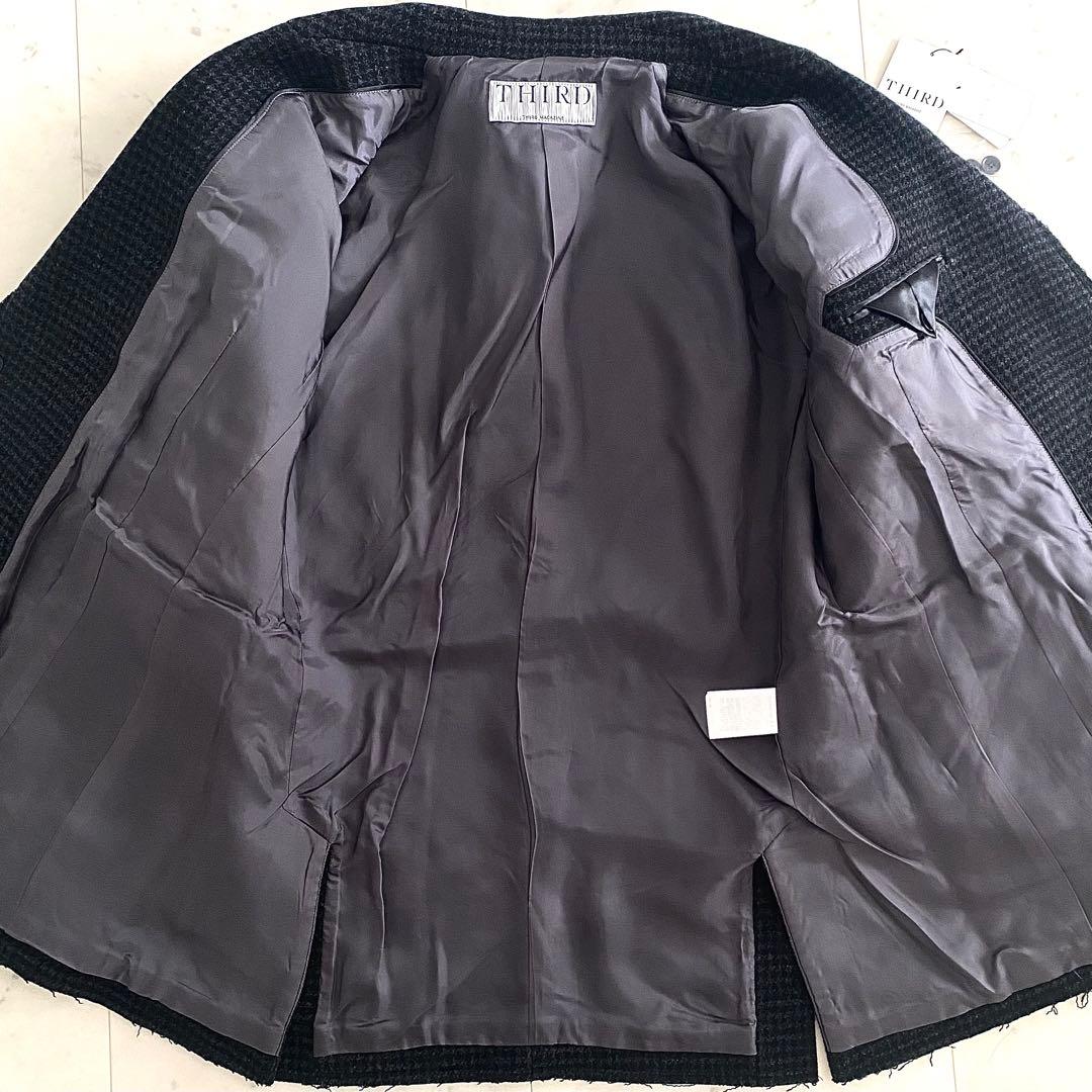 新品タグ付きサードマガジン 雑誌多数掲載モデル ハウンドトゥースジャケットコート