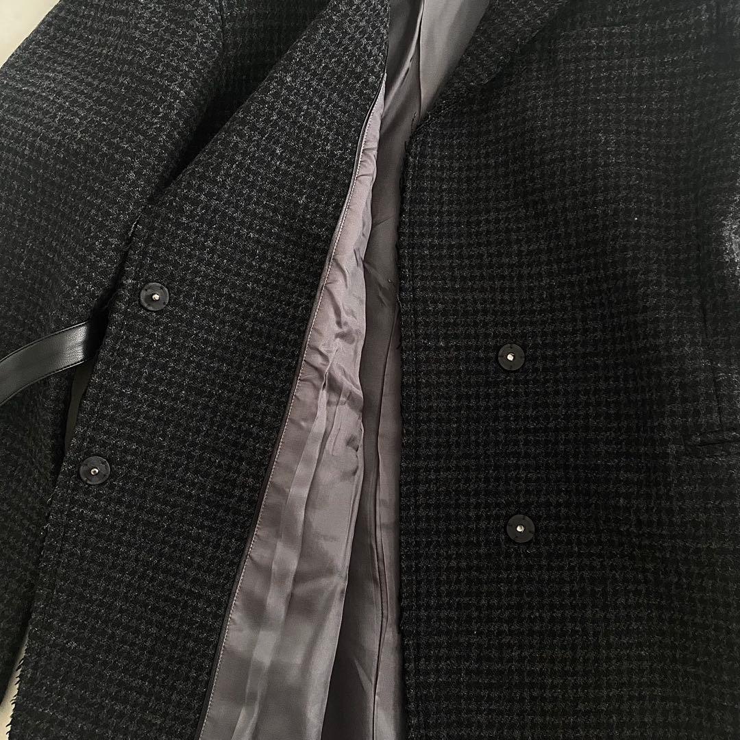 新品タグ付きサードマガジン 雑誌多数掲載モデル ハウンドトゥースジャケットコート