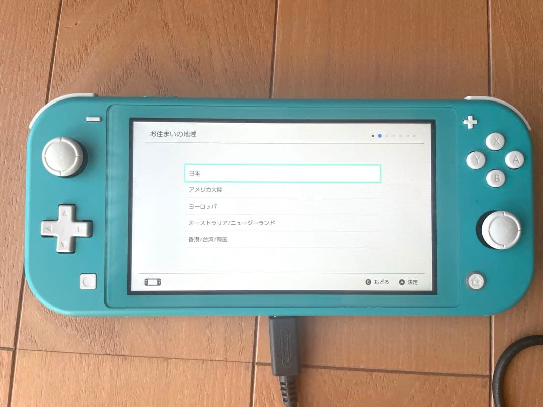 Switch ライト　 ターコイズ 本体 充電器付き　ジャンク品