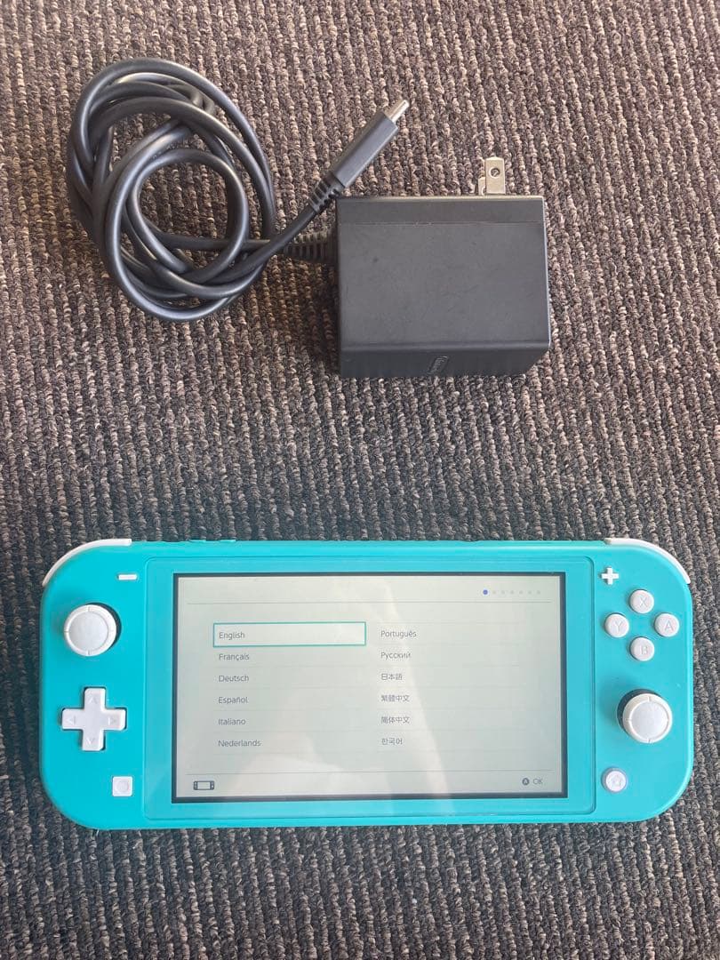 Switch ライト　 ターコイズ 本体 充電器付き　ジャンク品