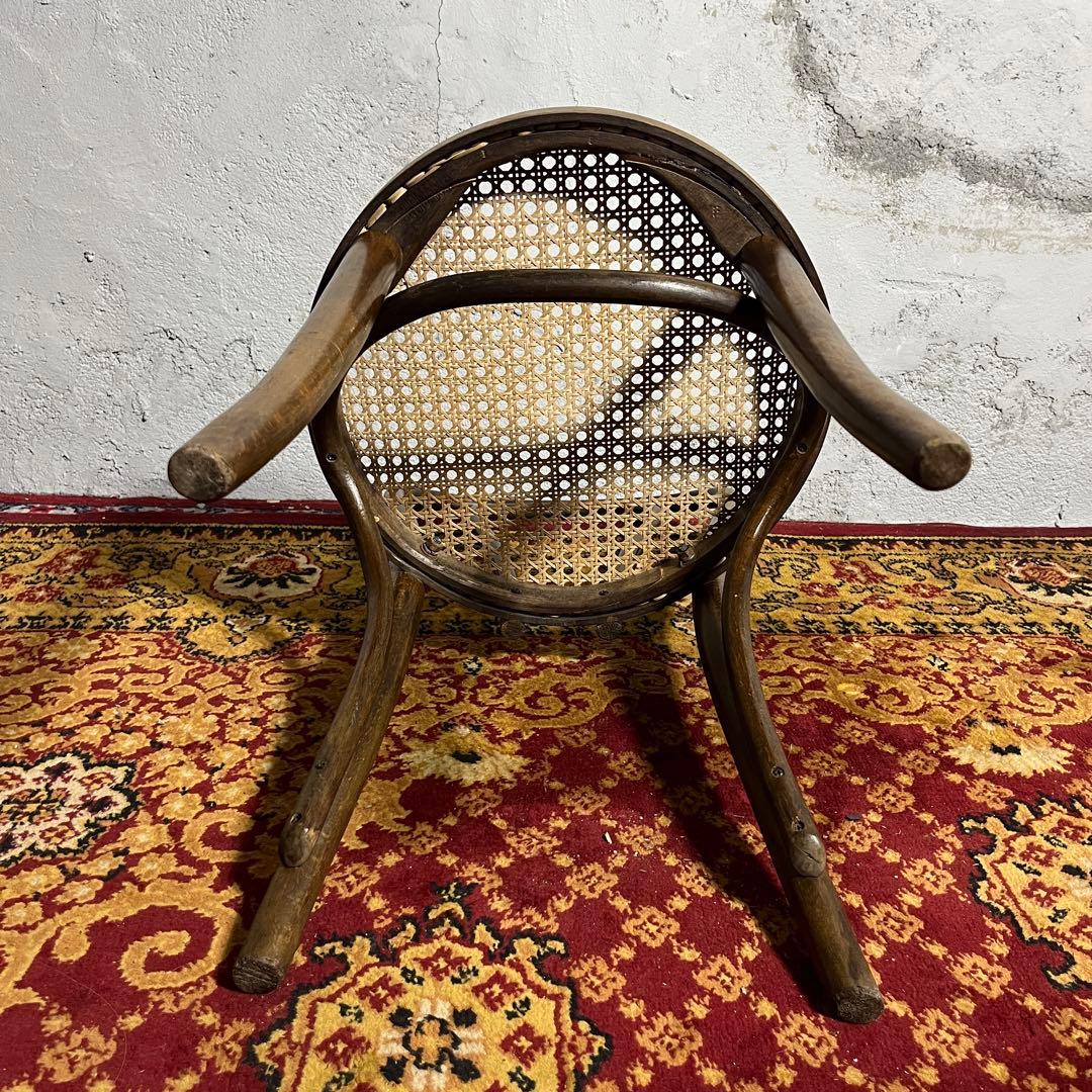 マルニ木工 ベントウッドチェア ラタン座面 昭和レトロ 曲木椅子②