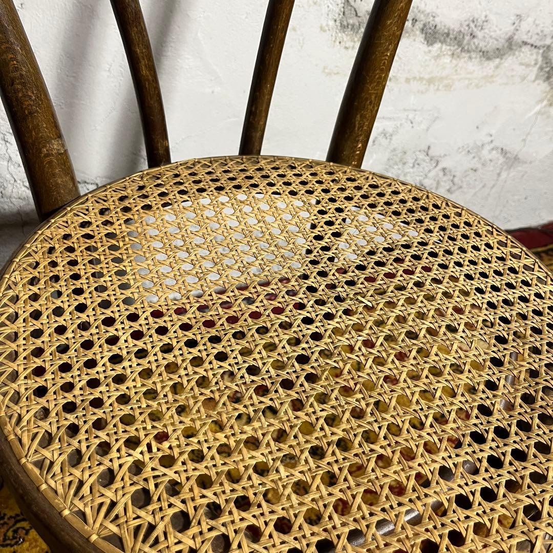 マルニ木工 ベントウッドチェア ラタン座面 昭和レトロ 曲木椅子②