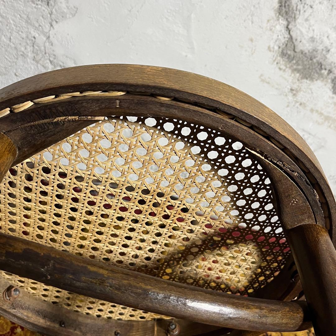 マルニ木工 ベントウッドチェア ラタン座面 昭和レトロ 曲木椅子②