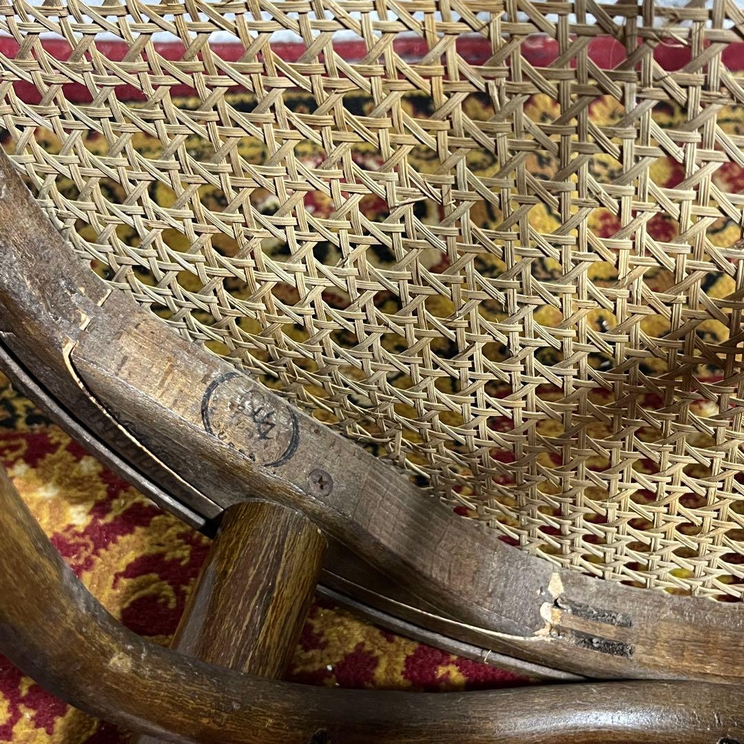 マルニ木工 ベントウッドチェア ラタン座面 昭和レトロ 曲木椅子②