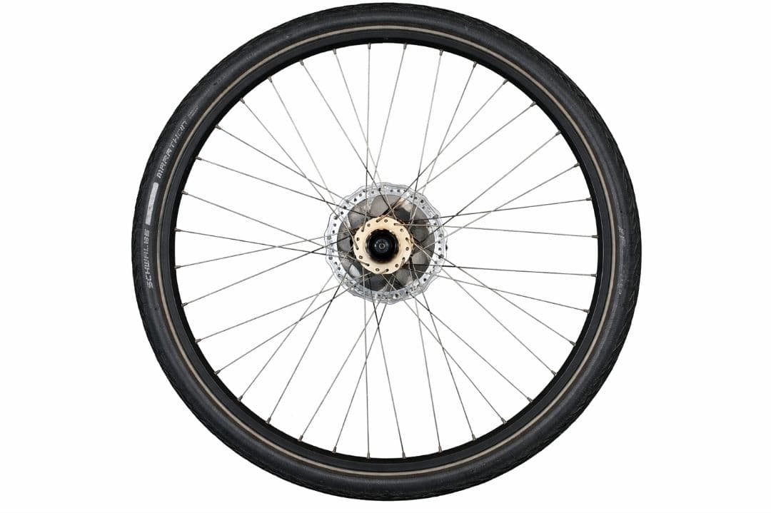 26インチ前後完組ホイール タイヤ、チューブ、ディスク前後、スプロケ付き。