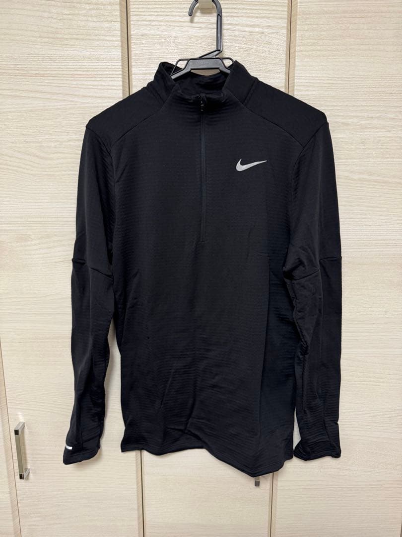 新品★NIKE TF RPLエレメントハーフジップL/Sトップス★ブラック★S
