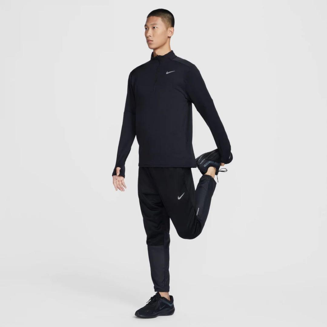 新品★NIKE TF RPLエレメントハーフジップL/Sトップス★ブラック★S