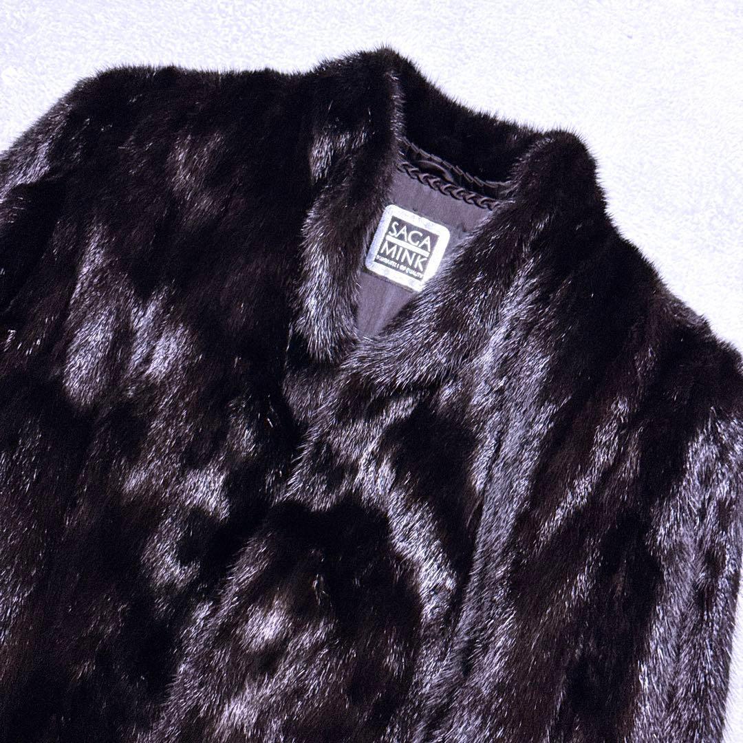 【未使用】サガミンク GUARANTEE コート ブラック レディース