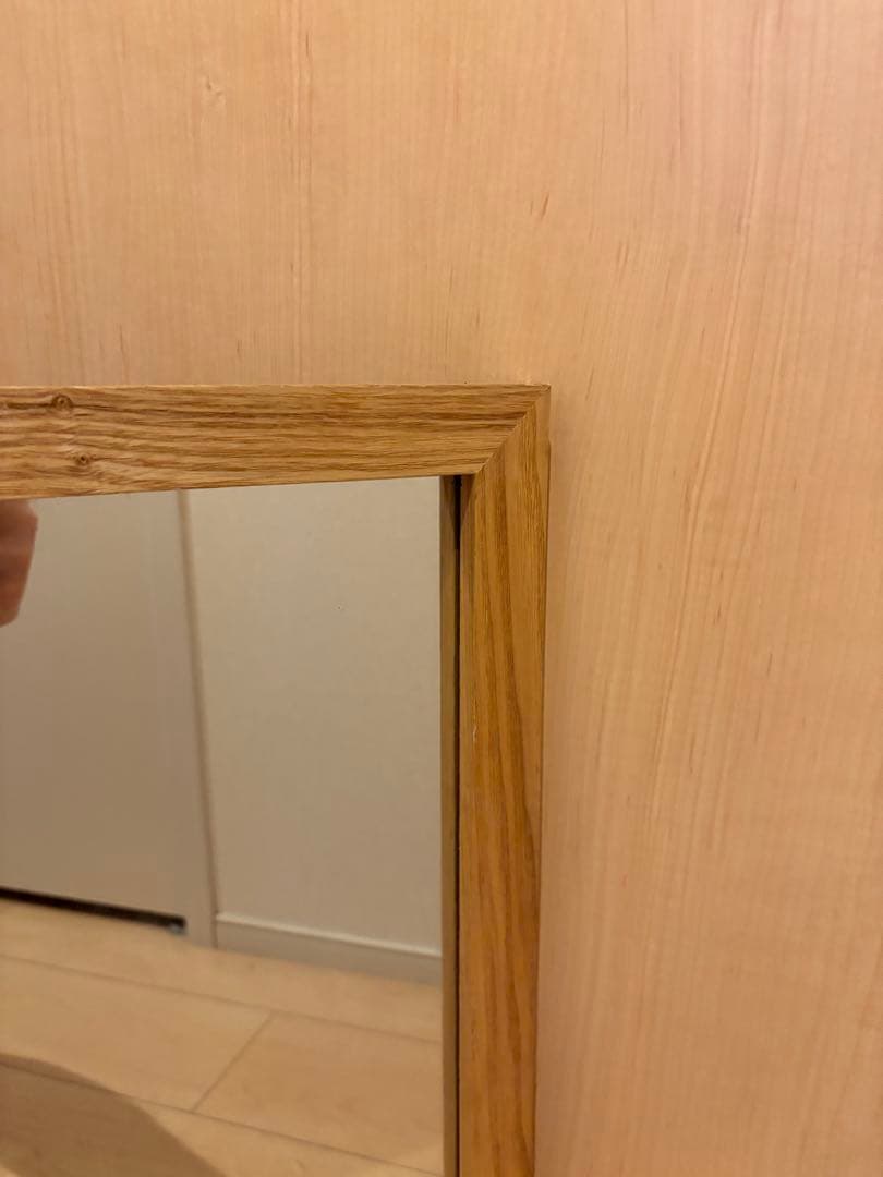 カントリー調 オーク材フレーム ウォールミラー カナディアン/アンティーク