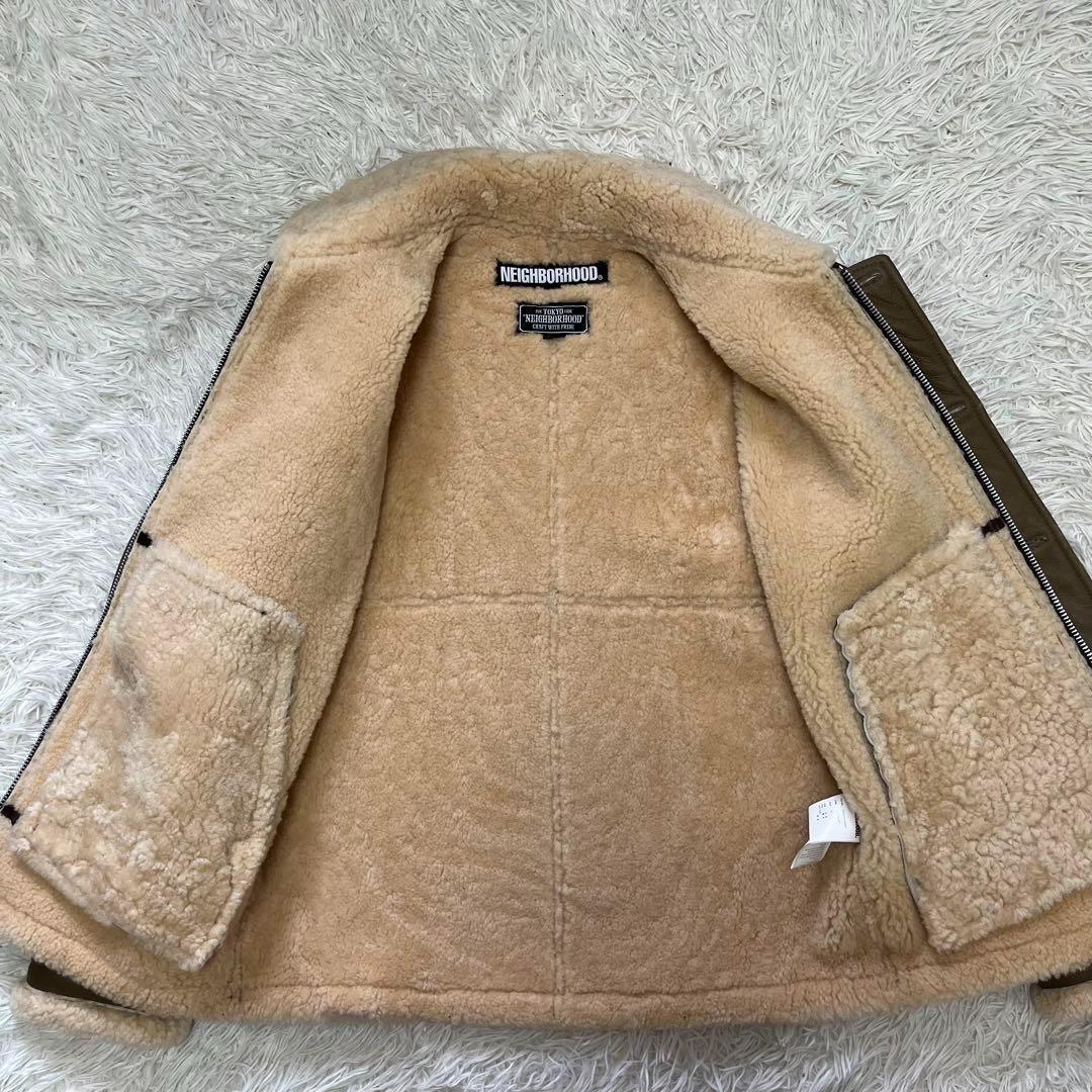 極美品　ネイバーフッド　N-1D ムートン　ディアスキン　M ホース