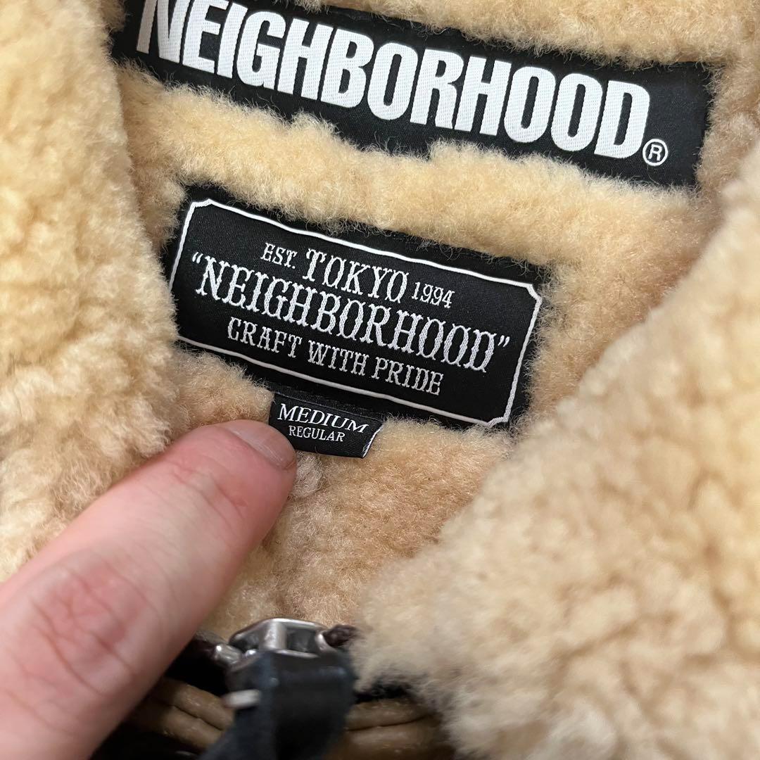 極美品　ネイバーフッド　N-1D ムートン　ディアスキン　M ホース