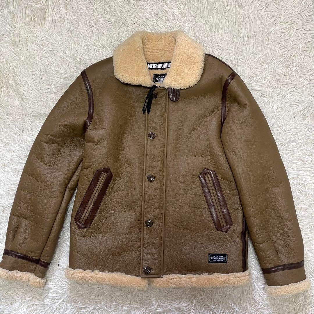 極美品　ネイバーフッド　N-1D ムートン　ディアスキン　M ホース