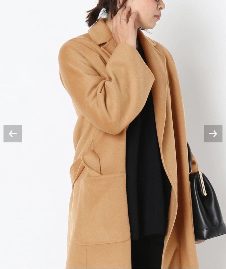 ☆美品☆Deuxieme Classe／Ailes ウールカシミヤリバーコート