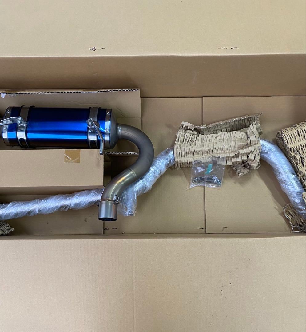 R35　送料込　ヨシムラ　マフラー　チタン製　車検適合　ジムニー　ブルー