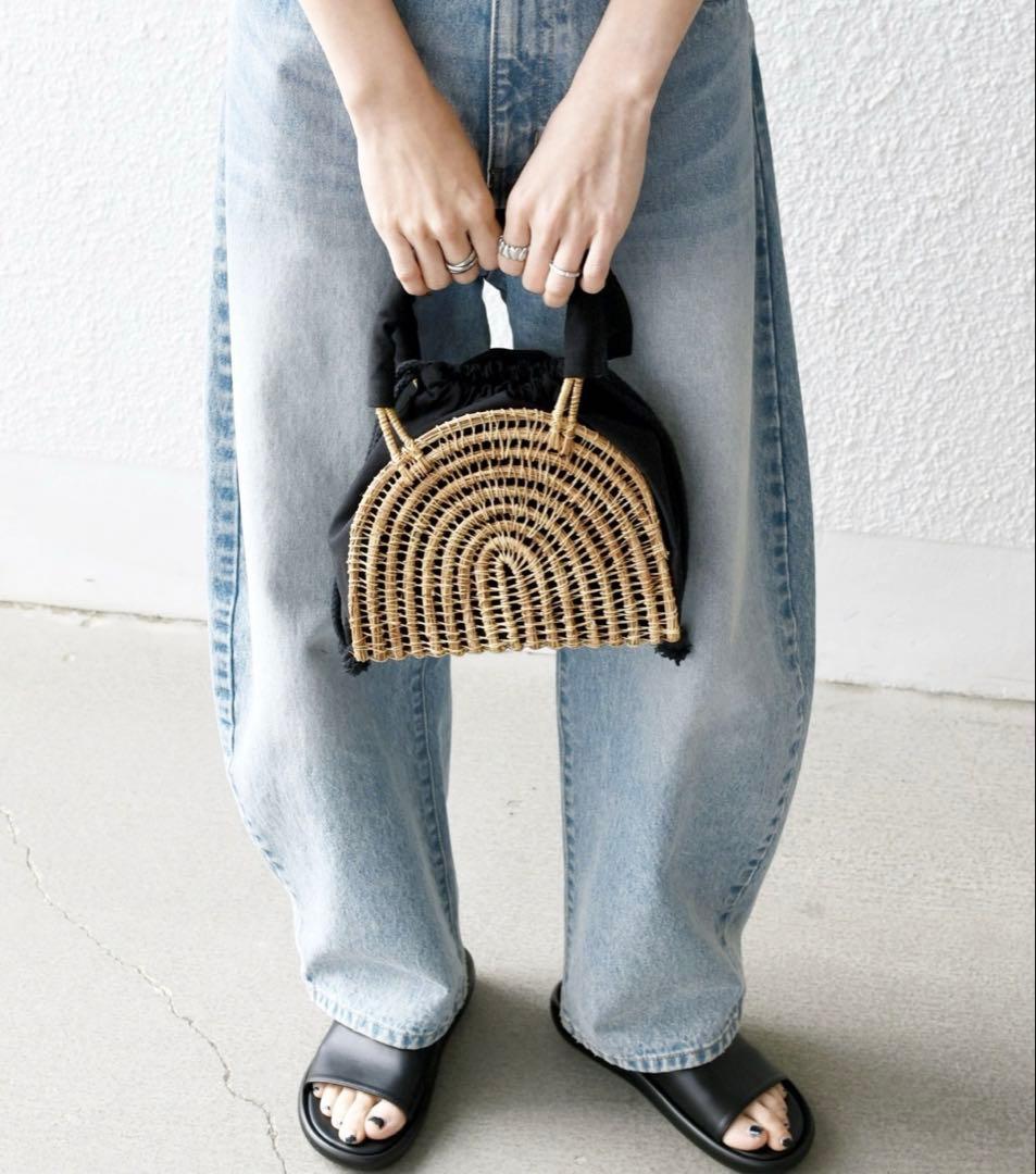 TARANGO ハーフ ラウンド カゴ バッグ