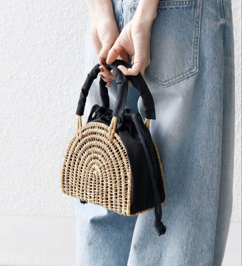 TARANGO ハーフ ラウンド カゴ バッグ